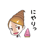 ソフコちゃんとジェラート君（個別スタンプ：35）