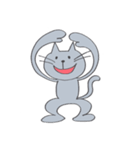 Happy Gray Cat（個別スタンプ：4）