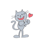 Happy Gray Cat（個別スタンプ：5）