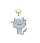 Happy Gray Cat（個別スタンプ：12）