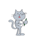 Happy Gray Cat（個別スタンプ：15）