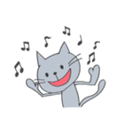 Happy Gray Cat（個別スタンプ：17）