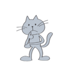 Happy Gray Cat（個別スタンプ：18）