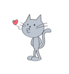 Happy Gray Cat（個別スタンプ：19）