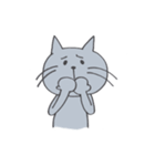 Happy Gray Cat（個別スタンプ：21）