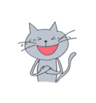 Happy Gray Cat（個別スタンプ：22）