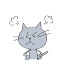 Happy Gray Cat（個別スタンプ：24）