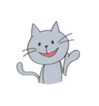 Happy Gray Cat（個別スタンプ：28）