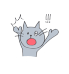 Happy Gray Cat（個別スタンプ：30）