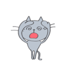 Happy Gray Cat（個別スタンプ：36）