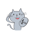 Happy Gray Cat（個別スタンプ：37）