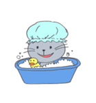 Happy Gray Cat（個別スタンプ：39）