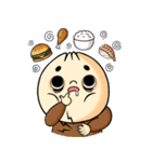 A steamed bun boy and pickled radish（個別スタンプ：8）