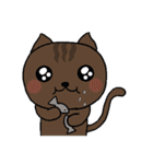 Chocolate Cat ＆ Cream cat（個別スタンプ：1）