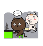Chocolate Cat ＆ Cream cat（個別スタンプ：28）