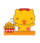 gold pig02（個別スタンプ：22）