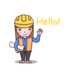 Woman contractor（個別スタンプ：1）