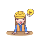 Woman contractor（個別スタンプ：34）