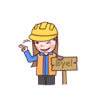 Woman contractor（個別スタンプ：40）