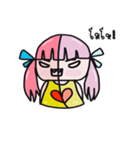 A girl with pink hair（個別スタンプ：2）