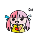 A girl with pink hair（個別スタンプ：6）