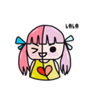 A girl with pink hair（個別スタンプ：7）