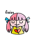 A girl with pink hair（個別スタンプ：8）