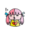 A girl with pink hair（個別スタンプ：9）