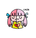 A girl with pink hair（個別スタンプ：10）