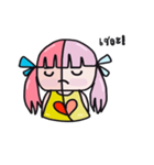 A girl with pink hair（個別スタンプ：11）