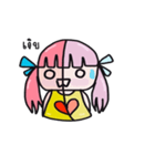 A girl with pink hair（個別スタンプ：12）