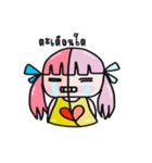 A girl with pink hair（個別スタンプ：16）