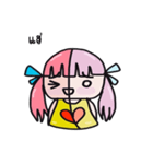 A girl with pink hair（個別スタンプ：17）