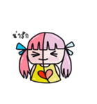 A girl with pink hair（個別スタンプ：22）