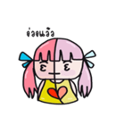 A girl with pink hair（個別スタンプ：36）