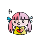 A girl with pink hair（個別スタンプ：37）