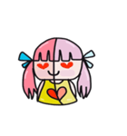 A girl with pink hair（個別スタンプ：38）