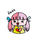 A girl with pink hair（個別スタンプ：39）