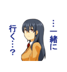 女子高生スタンプ(無口と高飛車)（個別スタンプ：7）
