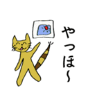 小1女子の描く黄色猫ヤンの日常（個別スタンプ：21）