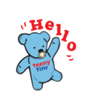 Teenytiny Blue Bear Cute（個別スタンプ：1）