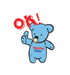 Teenytiny Blue Bear Cute（個別スタンプ：10）