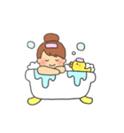 手描き女子。（個別スタンプ：19）