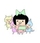 Kokeshi dolls and his friends（個別スタンプ：15）