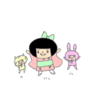 Kokeshi dolls and his friends（個別スタンプ：36）