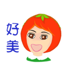 Tomato playful girl ( 3 )（個別スタンプ：18）