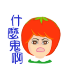 Tomato playful girl ( 3 )（個別スタンプ：34）