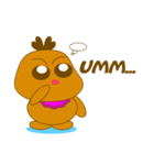 Cute Baby Brown Monster（個別スタンプ：4）