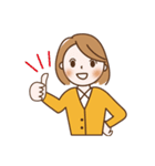おとなしく、ひかえ目なかわいいOLまま（個別スタンプ：2）