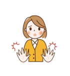おとなしく、ひかえ目なかわいいOLまま（個別スタンプ：5）